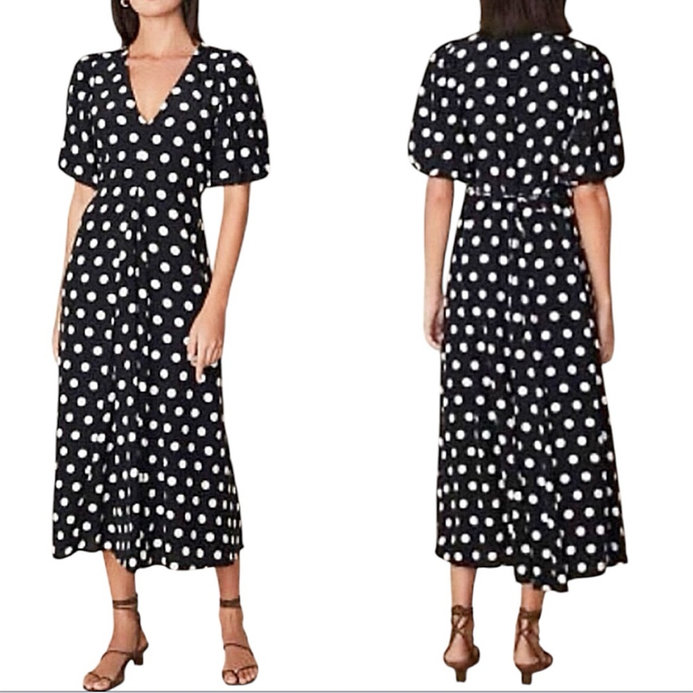Faithfull the Brand La Torre Dot Midi Dress